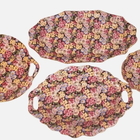 Vintage Staffordshire Old Foley “Florita” Chintz Pottery – James Kent England - Picture 2 of 10